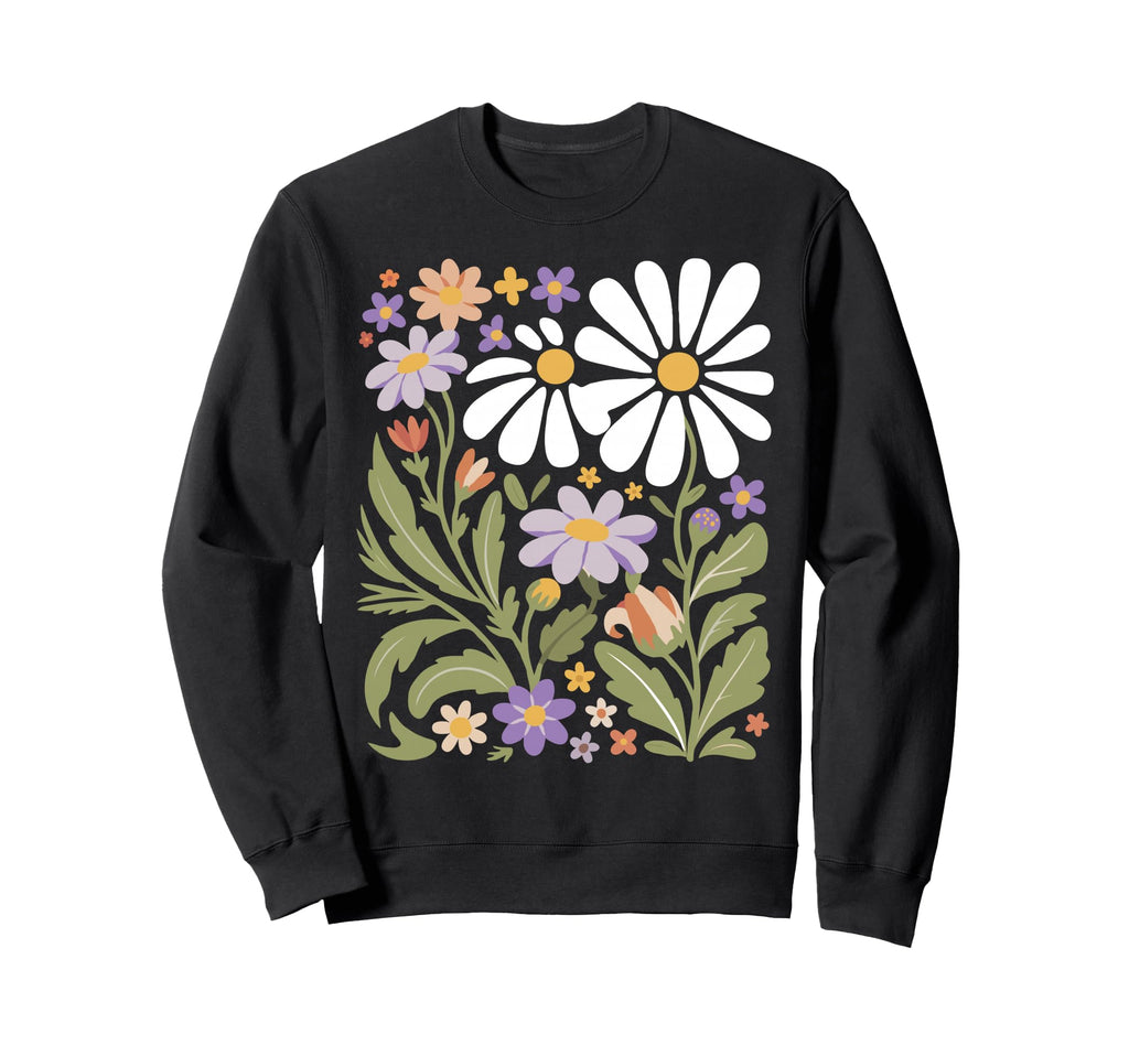 Wildflowers Flowers Pattern Sweatshirt - Aesthetic Graphic Men Women - T-Shirt, Sweatshirt, Hoodie