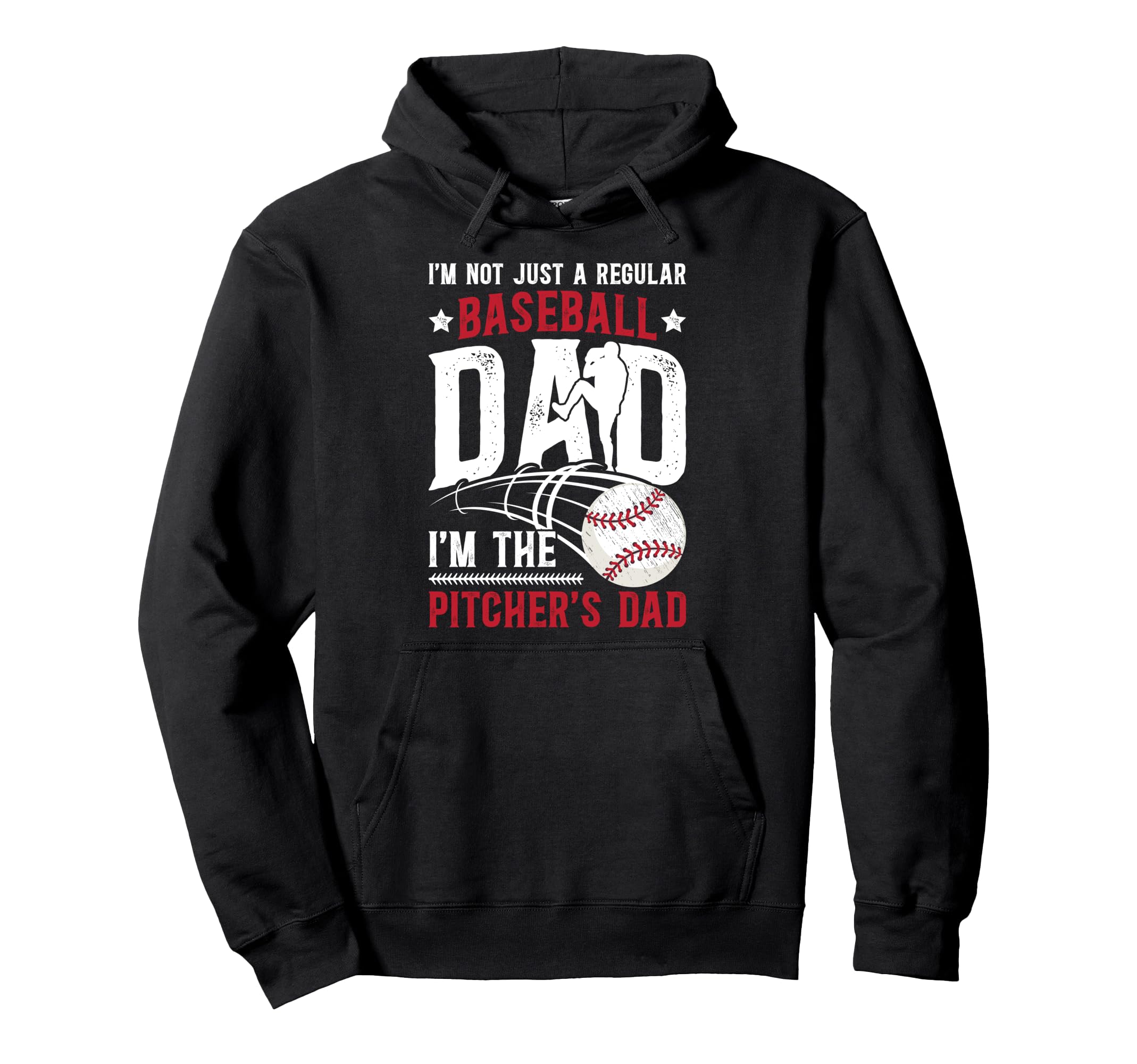 Im Baseball Pitcher Dad Baseball Hoodie - Minimalist Print for Adults - T-Shirt, Sweatshirt, Hoodie