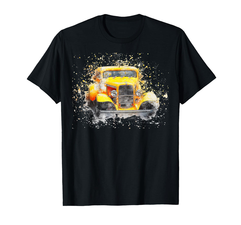 Old American Car Watercolor T-Shirt - Aesthetic Graphic Unisex - T-Shirt, Sweatshirt, Hoodie