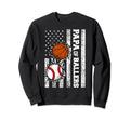 Papa Ballers Funny Usa Flag Sweatshirt - Casual Everyday Wear Men Women - T-Shirt, Sweatshirt, Hoodie