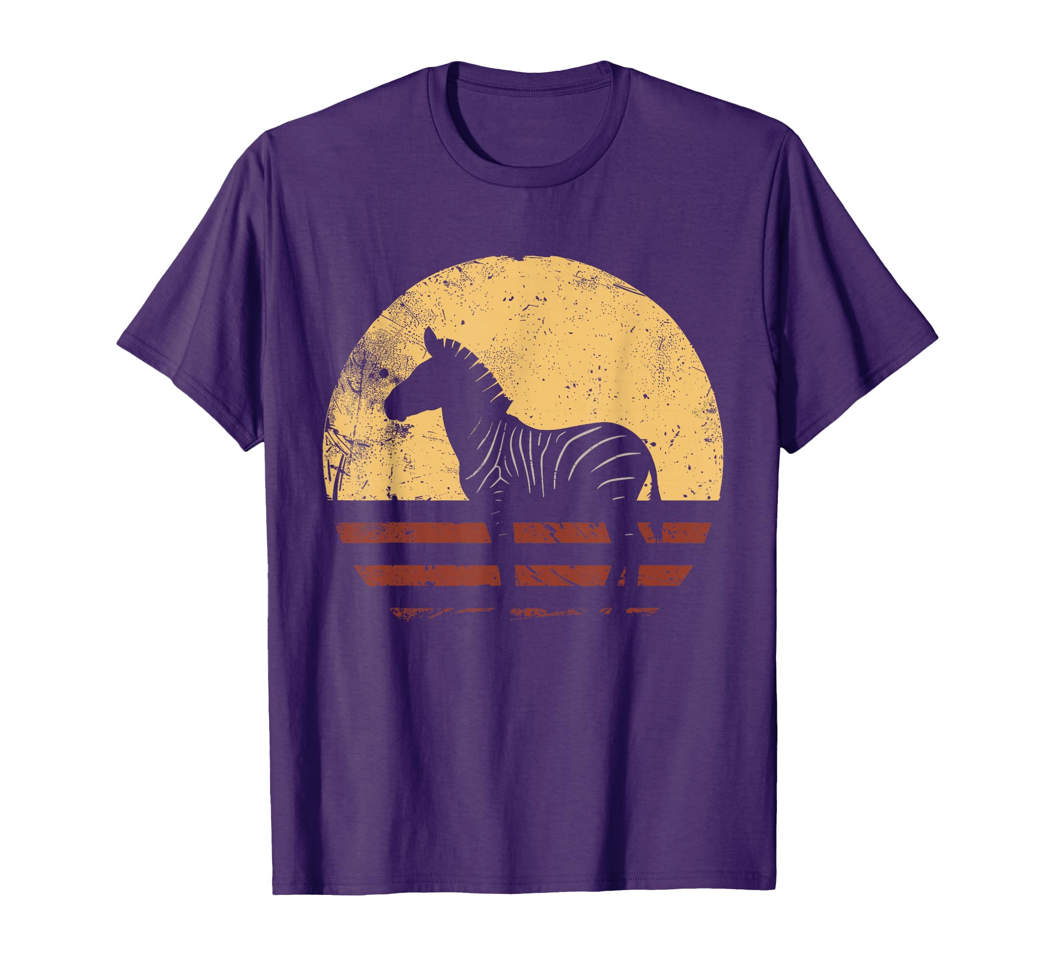 Zebra Sunset 70S 80S Funny Wild T-Shirt - Custom Art Print Men Women - T-Shirt, Sweatshirt, Hoodie