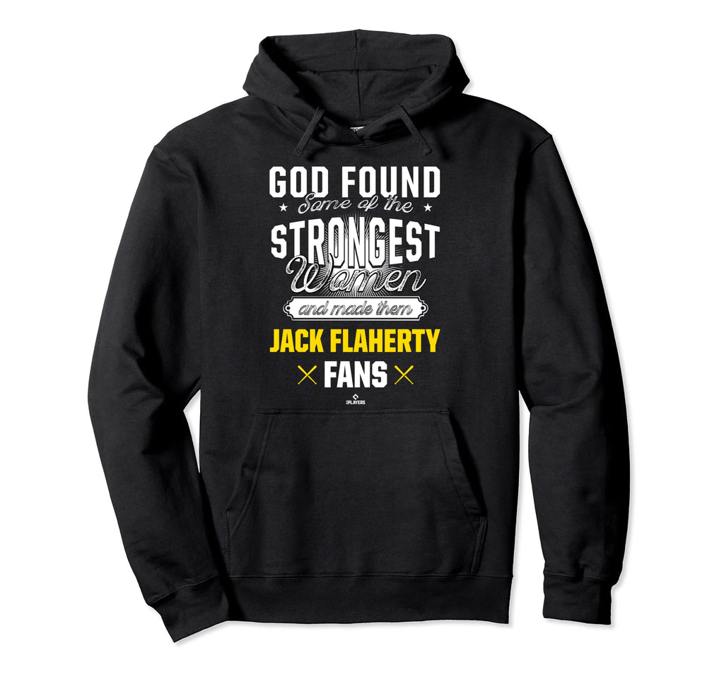 God Found Strongest Jack Flaherty Fans Hoodie - Minimalist Print Men Women - T-Shirt, Sweatshirt, Hoodie