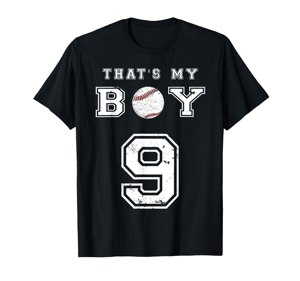 Thats My Baseball 9 Jersey Number Mom T-Shirt - Trendy Graphic for Adults - T-Shirt, Sweatshirt, Hoodie