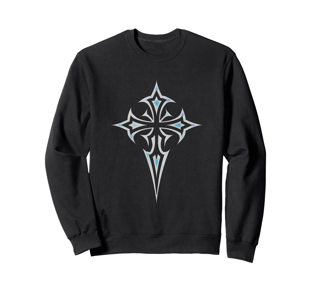 Gothic Cross Y2K Alt Aesthetic Emo Sweatshirt - Unique Graphic for Adults - T-Shirt, Sweatshirt, Hoodie