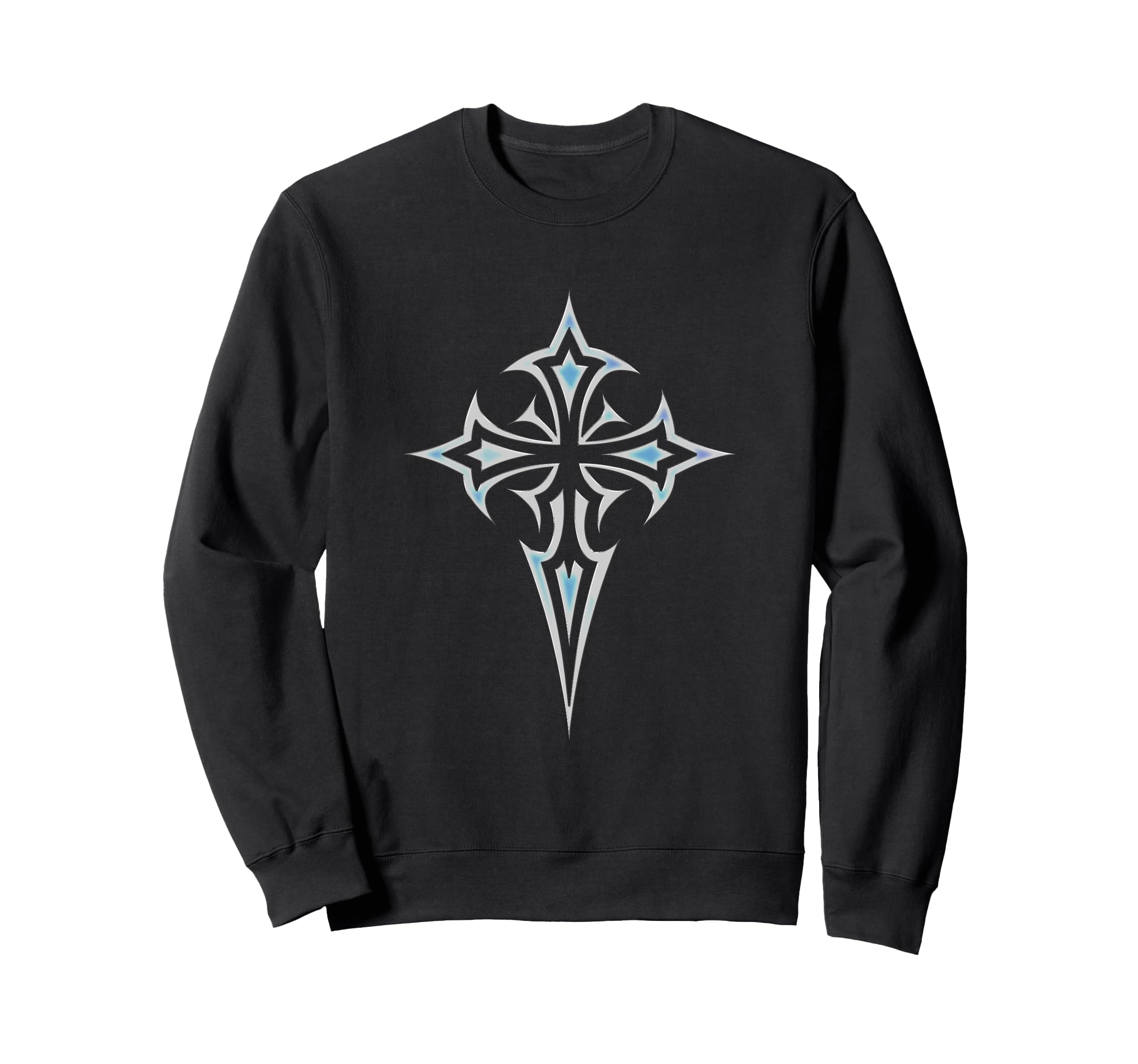 Gothic Cross Y2K Alt Aesthetic Emo Sweatshirt - Unique Graphic for Adults - T-Shirt, Sweatshirt, Hoodie