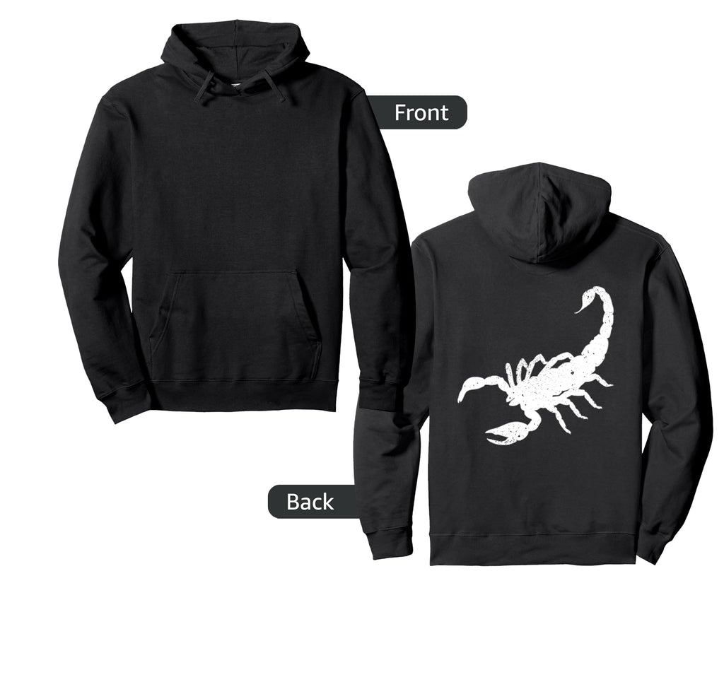 Scorpion Animal Distressed Hoodie - Trendy Graphic Men Women - T-Shirt, Sweatshirt, Hoodie