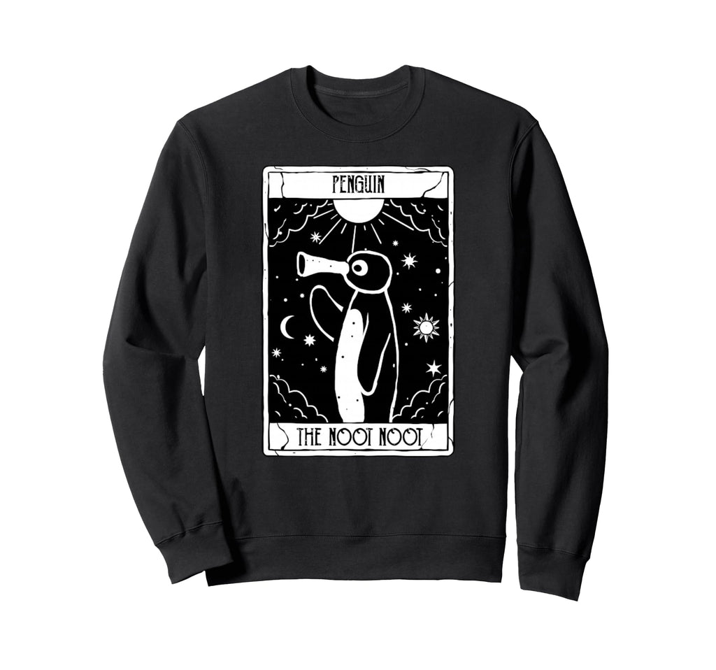Noot Funny Penguin Tarot Distressed Sweatshirt - Streetwear Style Men Women - T-Shirt, Sweatshirt, Hoodie
