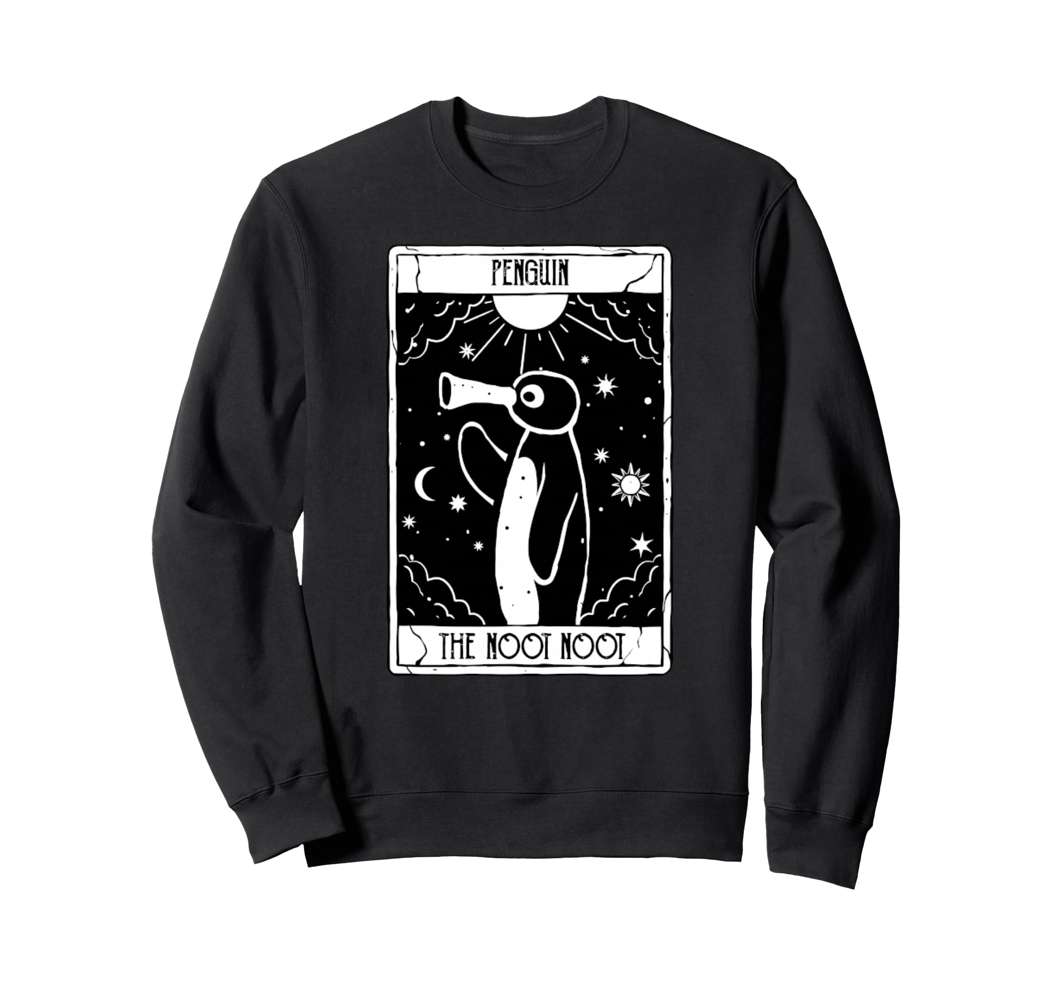 Noot Funny Penguin Tarot Distressed Sweatshirt - Streetwear Style Men Women - T-Shirt, Sweatshirt, Hoodie
