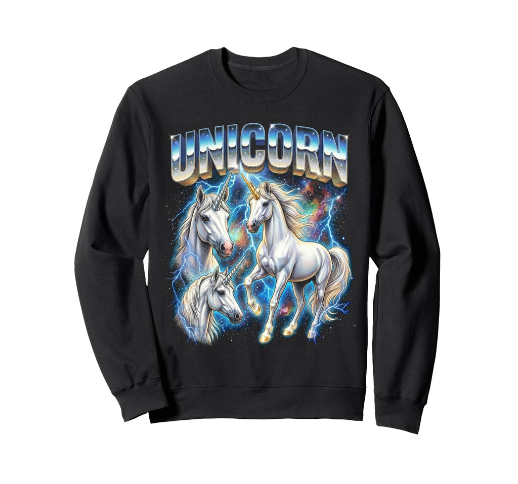 Unicorn 80S Funny Unicorn 90S Sweatshirt - Aesthetic Graphic for Adults - T-Shirt, Sweatshirt, Hoodie