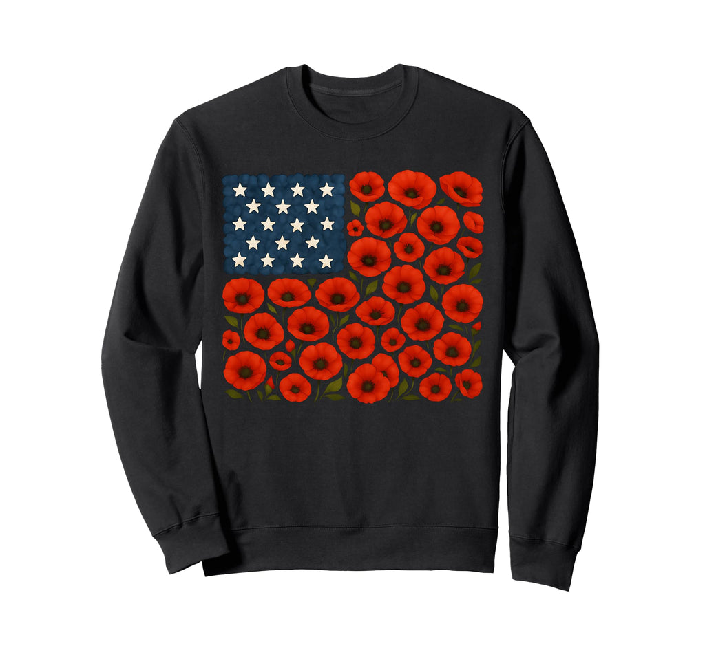 Flower Usa Flag Boho 4Th July Sweatshirt - Custom Art Print Men Women - T-Shirt, Sweatshirt, Hoodie