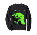 Alien Cat Ufo Meme Silly Space Sweatshirt - Novelty Apparel for Adults - T-Shirt, Sweatshirt, Hoodie