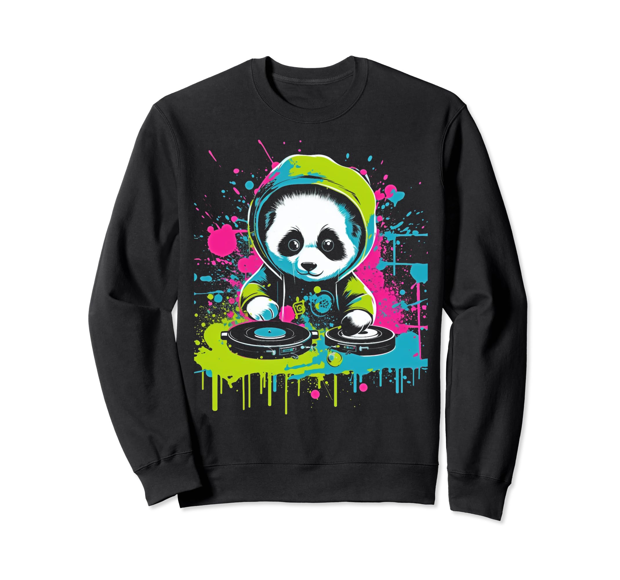 Kawaii Panda Dj Japanese Edm Y2K Sweatshirt - Trendy Graphic Men Women - T-Shirt, Sweatshirt, Hoodie