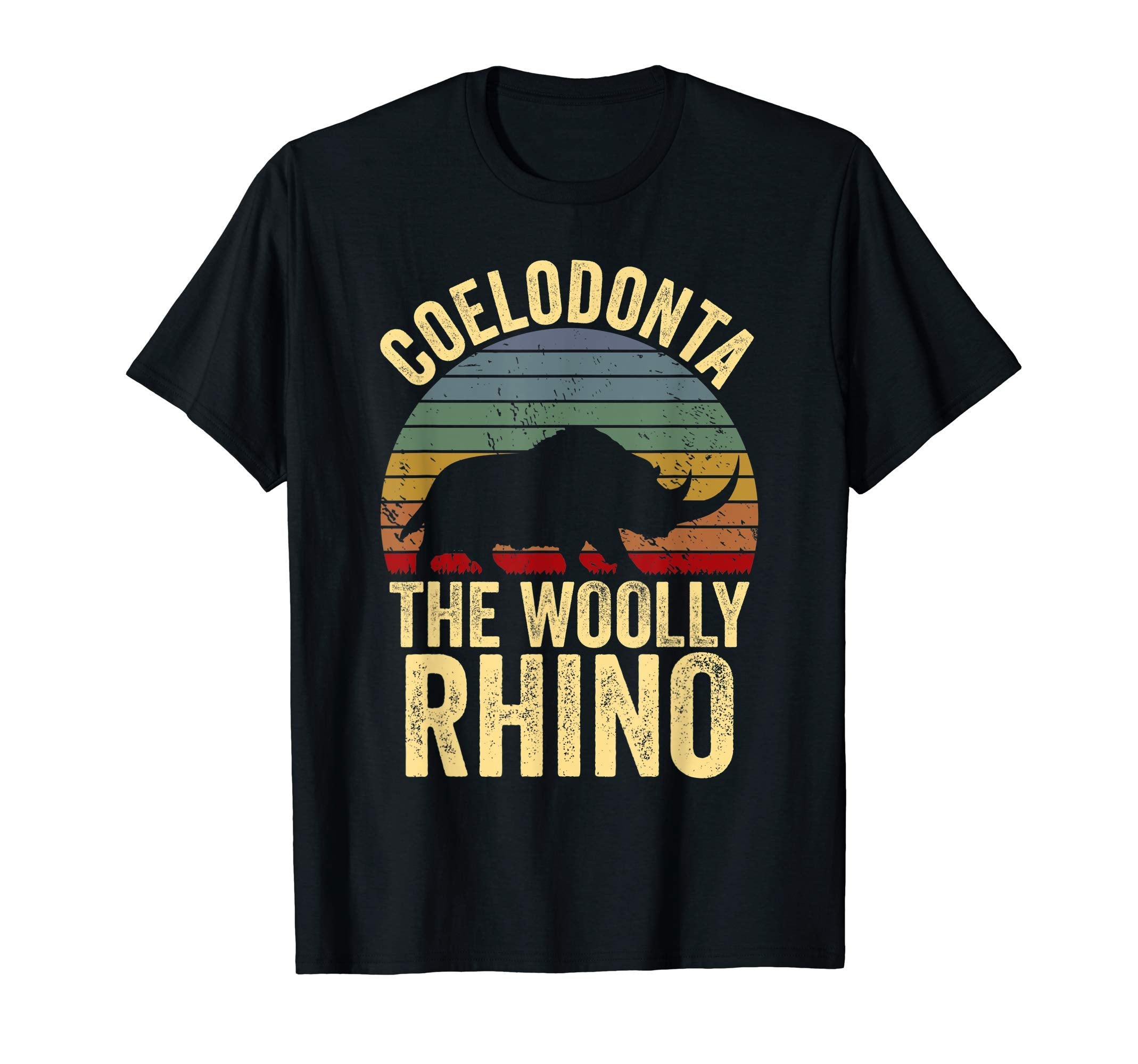 Coelodonta Woolly Rhino Sunset Gift T-Shirt - Aesthetic Graphic for Adults - T-Shirt, Sweatshirt, Hoodie