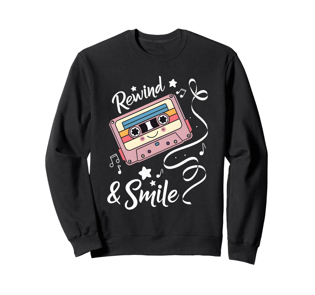 Kawaii Cassette Tape 80S 90S Sweatshirt - Minimalist Print Men Women - T-Shirt, Sweatshirt, Hoodie