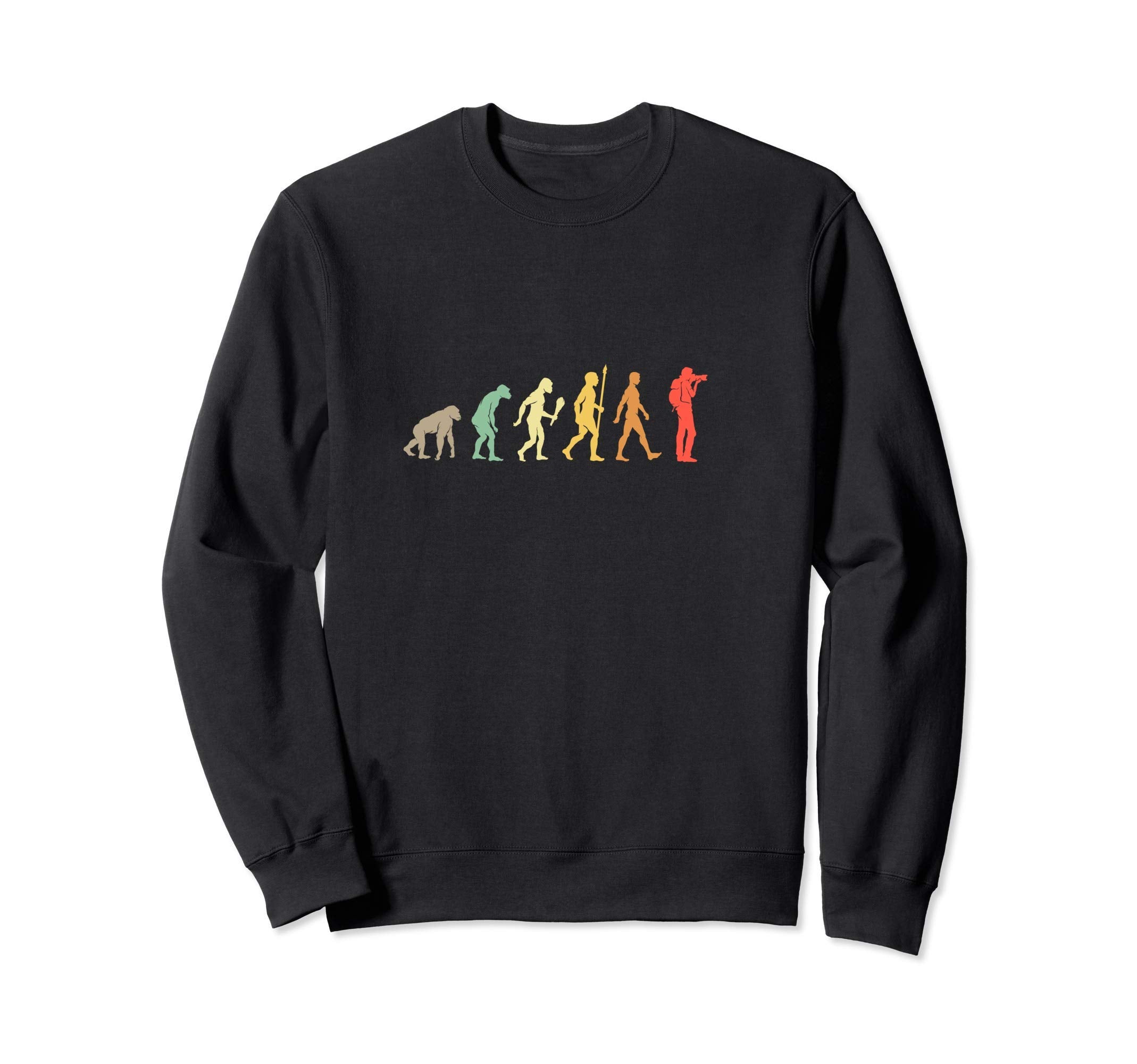 Funny Photographer Evolution Gift Sweatshirt - Novelty Apparel for Adults - T-Shirt, Sweatshirt, Hoodie