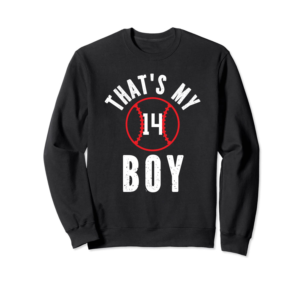Thats My Jersey Number 14 Baseball Sweatshirt - Trendy Graphic for Adults - T-Shirt, Sweatshirt, Hoodie
