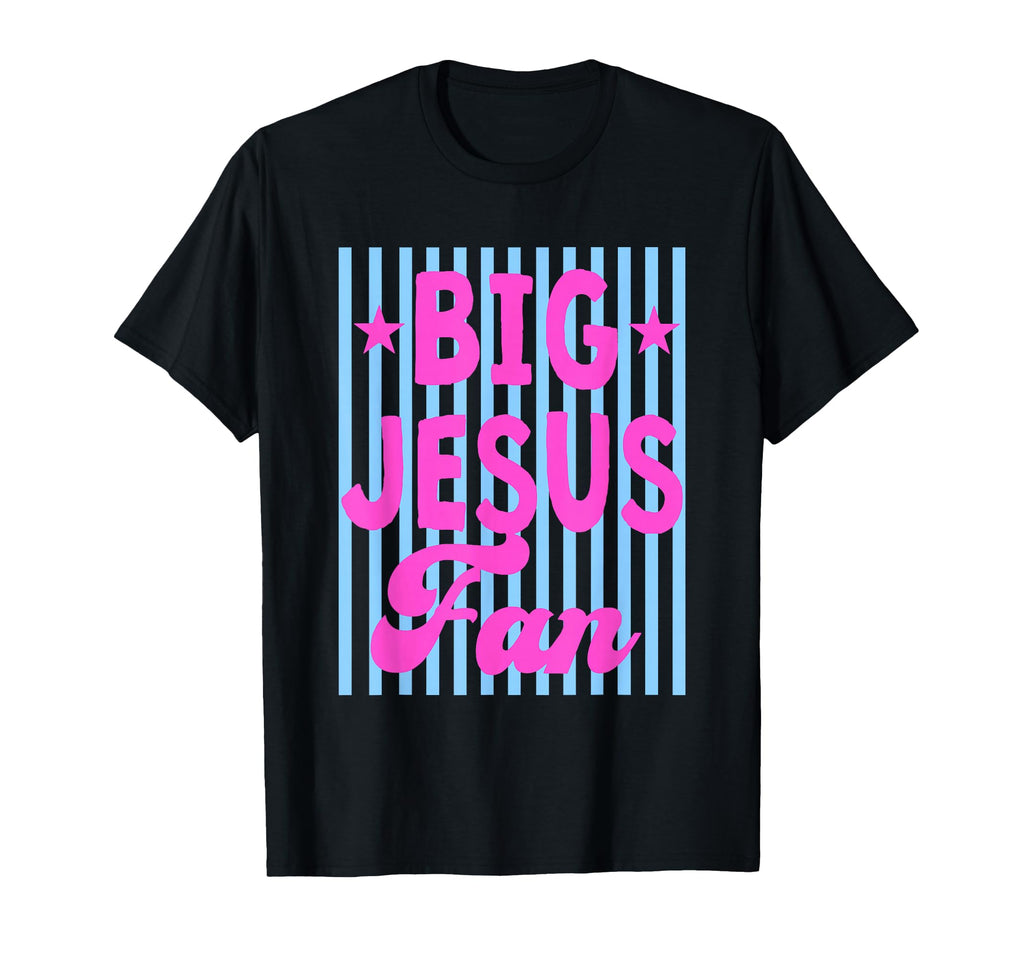 Striped Big Jesus Fan Funny Religious T-Shirt - Custom Art Print Men Women - T-Shirt, Sweatshirt, Hoodie