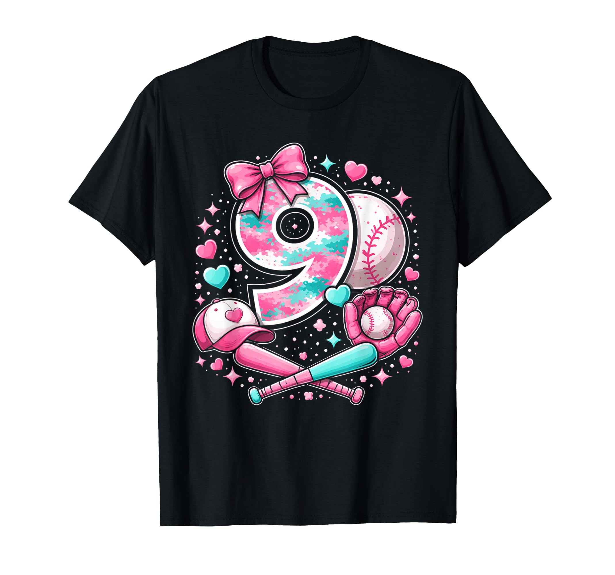 Baseball 9Th Birthday Celebration T-Shirt - Unique Graphic for Adults - T-Shirt, Sweatshirt, Hoodie