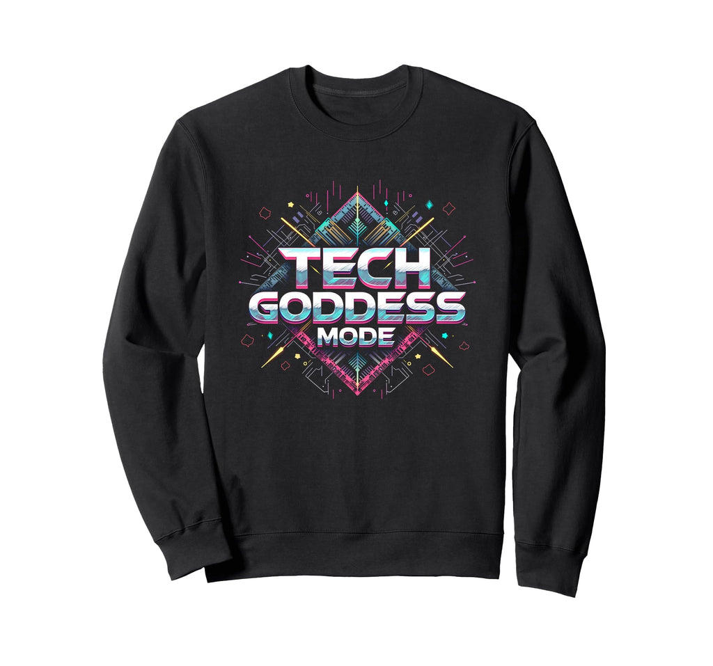 Tech Goddess Mode Y2K Cyber Sweatshirt - Casual Everyday Wear for Adults - T-Shirt, Sweatshirt, Hoodie