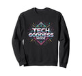 Tech Goddess Mode Y2K Cyber Sweatshirt - Casual Everyday Wear for Adults - T-Shirt, Sweatshirt, Hoodie