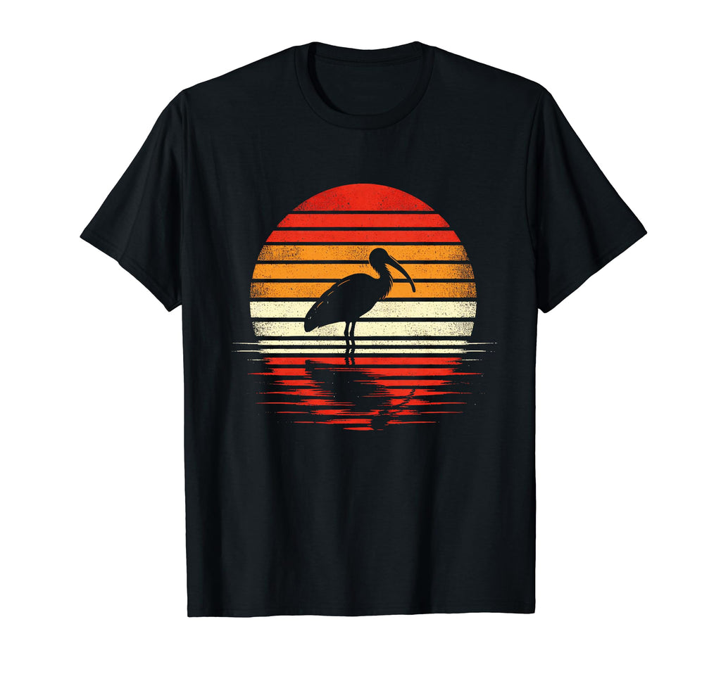Ibis Bird Sunset Safari 70S T-Shirt - Trendy Graphic for Adults - T-Shirt, Sweatshirt, Hoodie