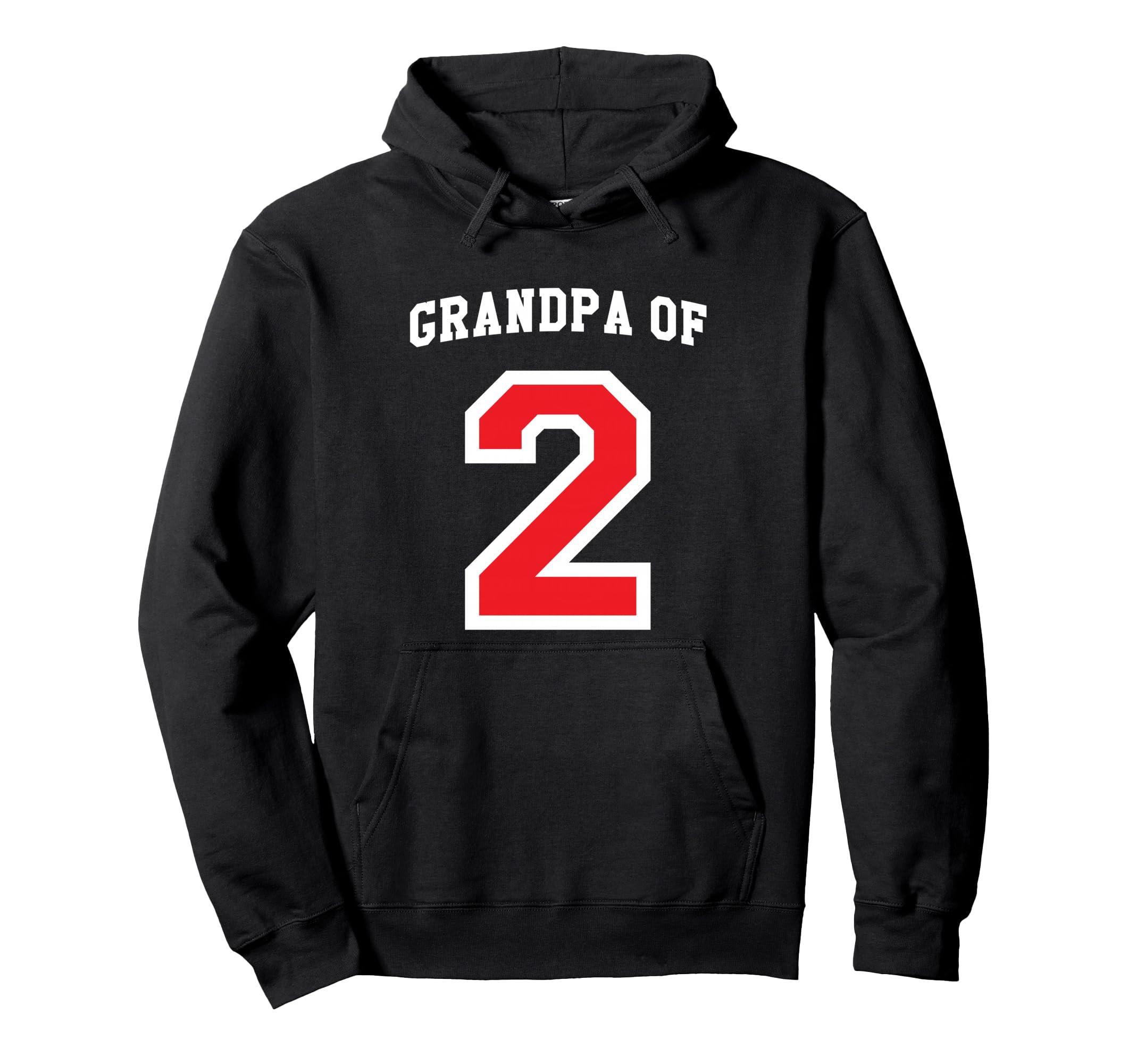 Grandpa 2 Grandchildren Baseball Jersey Hoodie - Graphic Print for Adults - T-Shirt, Sweatshirt, Hoodie