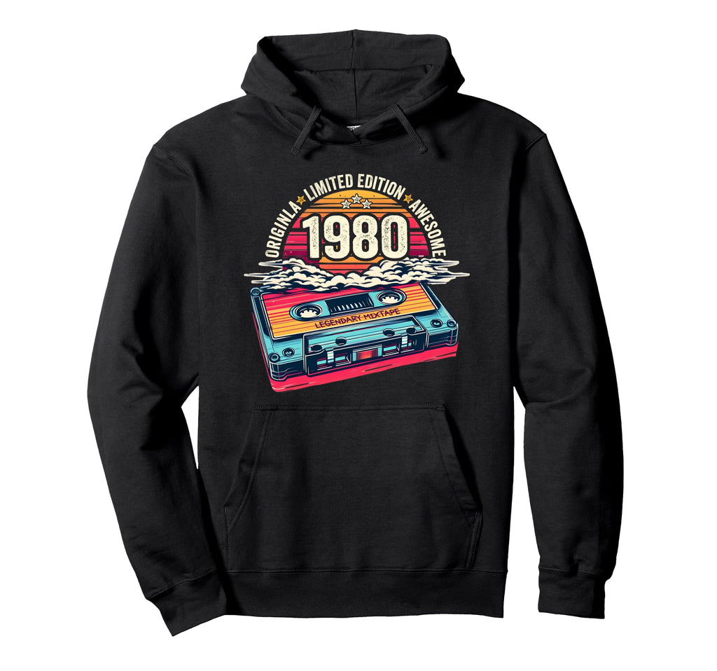 1980 Birthday Cassette Tape Gift Hoodie - Streetwear Style for Adults - T-Shirt, Sweatshirt, Hoodie