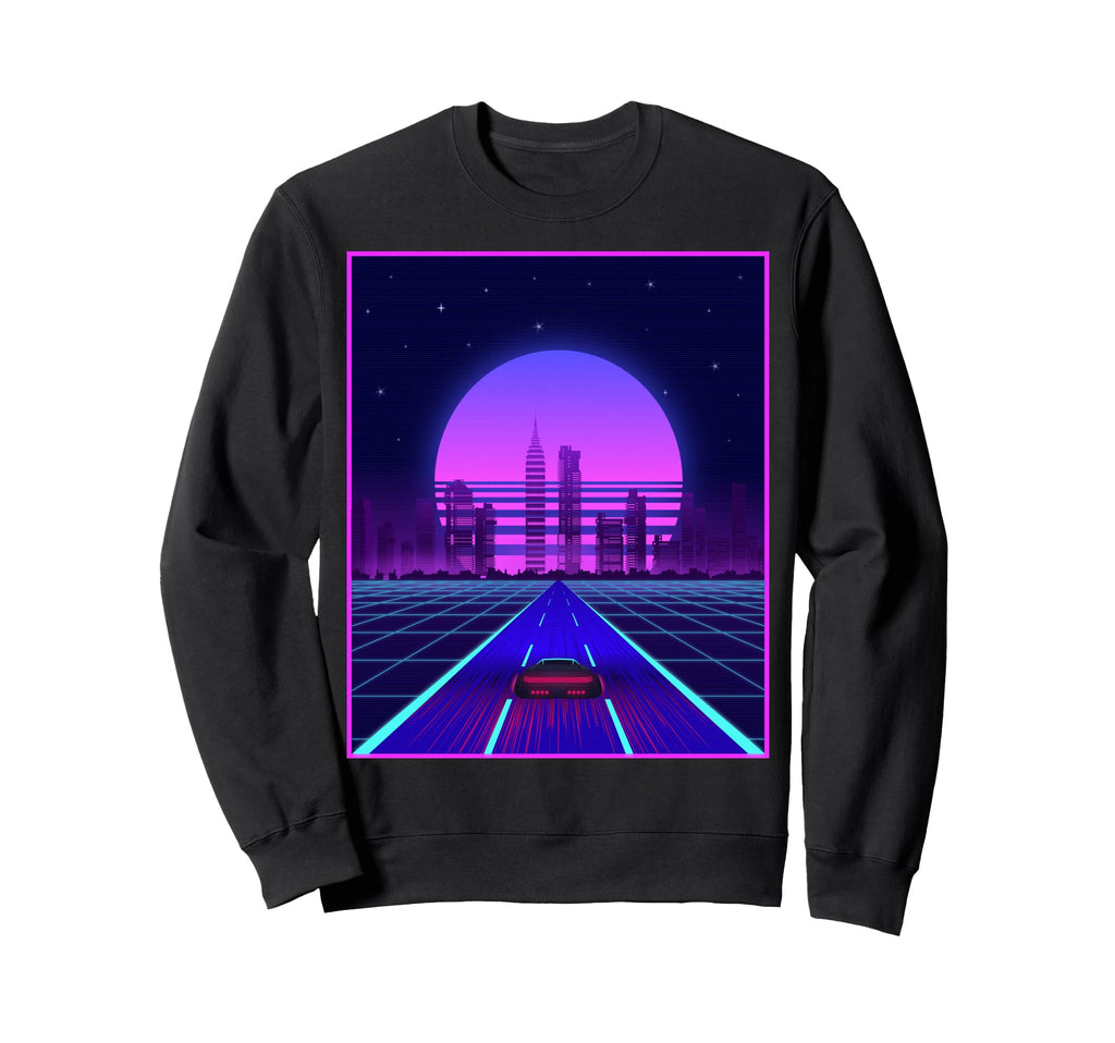 Vaporwave Synthwave Car Outrun Sweatshirt - Casual Everyday Wear Unisex - T-Shirt, Sweatshirt, Hoodie