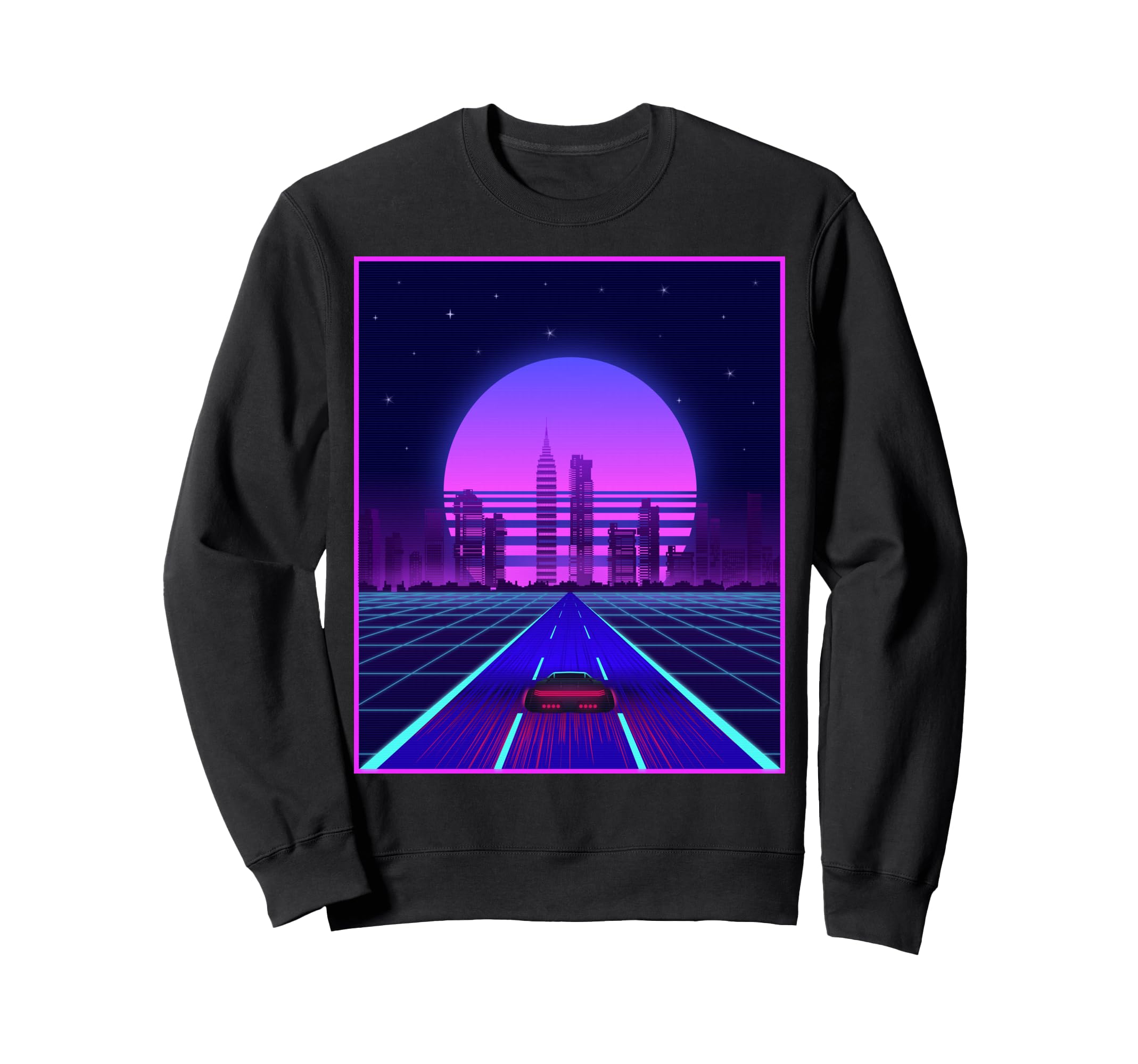 Vaporwave Synthwave Car Outrun Sweatshirt - Casual Everyday Wear Unisex - T-Shirt, Sweatshirt, Hoodie