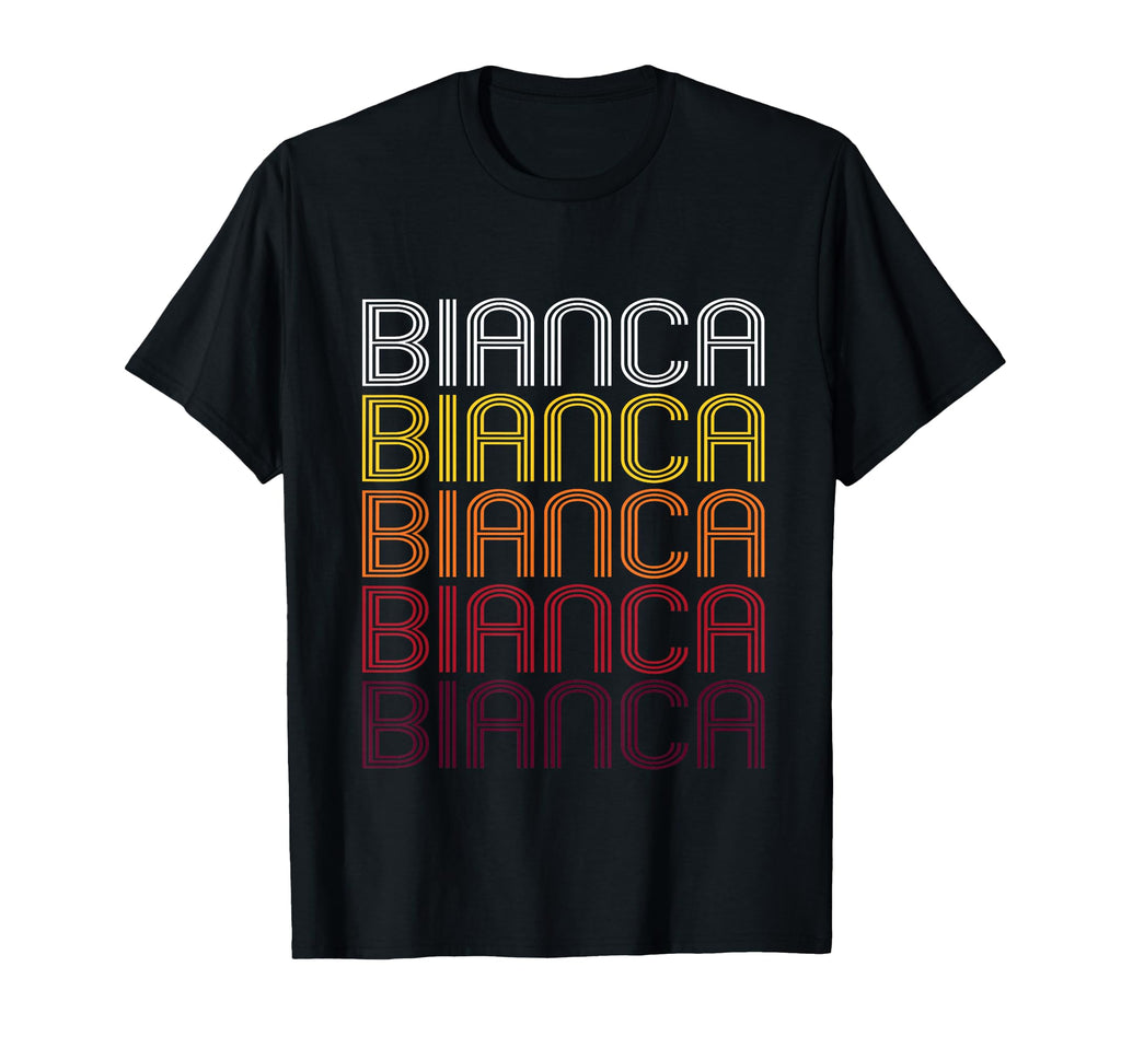 Bianca Wordmark Pattern T-Shirt - Fun Novelty Design Unisex - T-Shirt, Sweatshirt, Hoodie