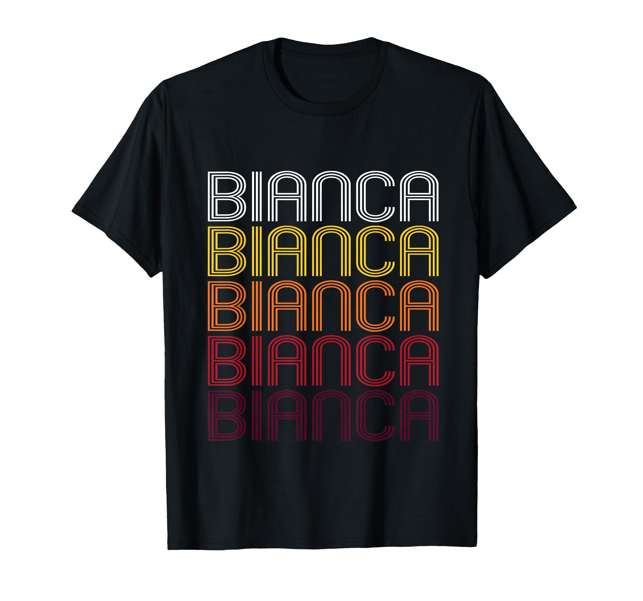 Bianca Wordmark Pattern T-Shirt - Fun Novelty Design Unisex - T-Shirt, Sweatshirt, Hoodie