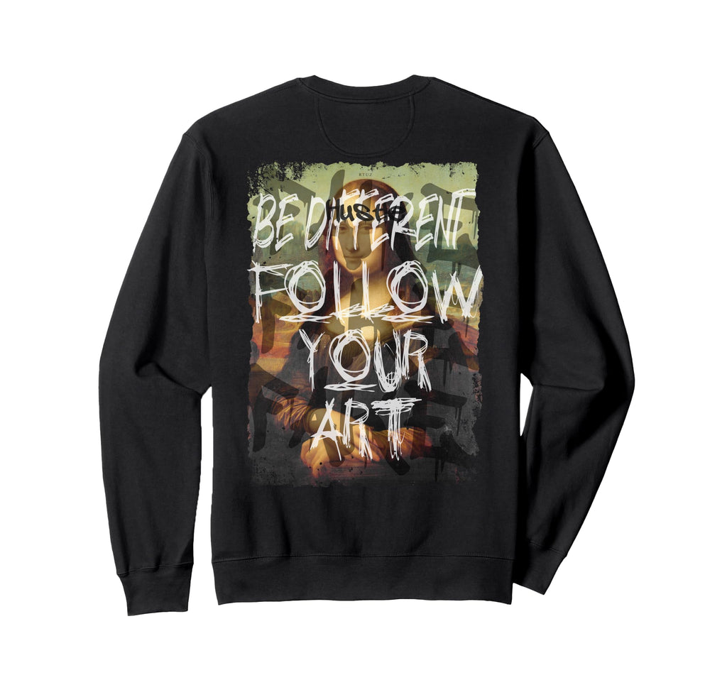 Mona Lisa Art Y2K Back Streetwear Sweatshirt - Custom Art Print Unisex - T-Shirt, Sweatshirt, Hoodie