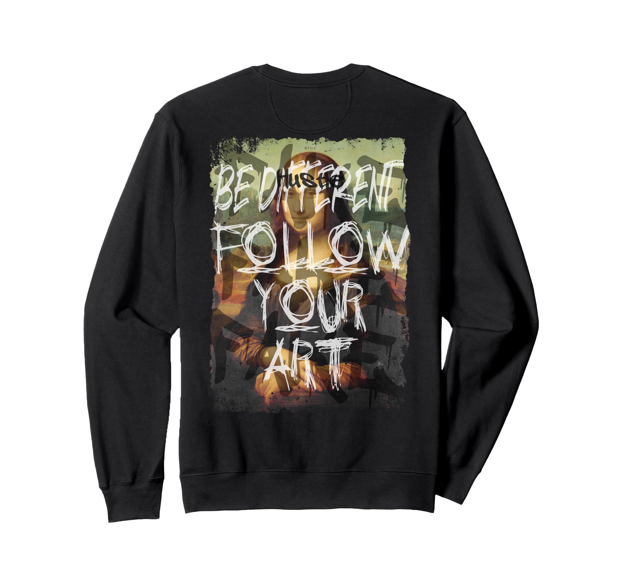 Mona Lisa Art Y2K Back Streetwear Sweatshirt - Custom Art Print Unisex - T-Shirt, Sweatshirt, Hoodie