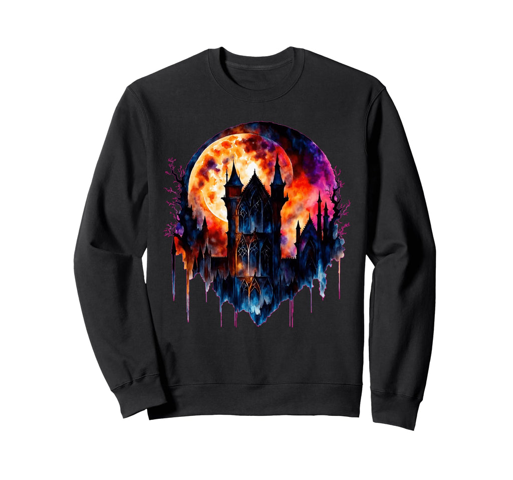 Occult Castle Reaper Art Goths Sweatshirt - Fun Novelty Design for Adults - T-Shirt, Sweatshirt, Hoodie
