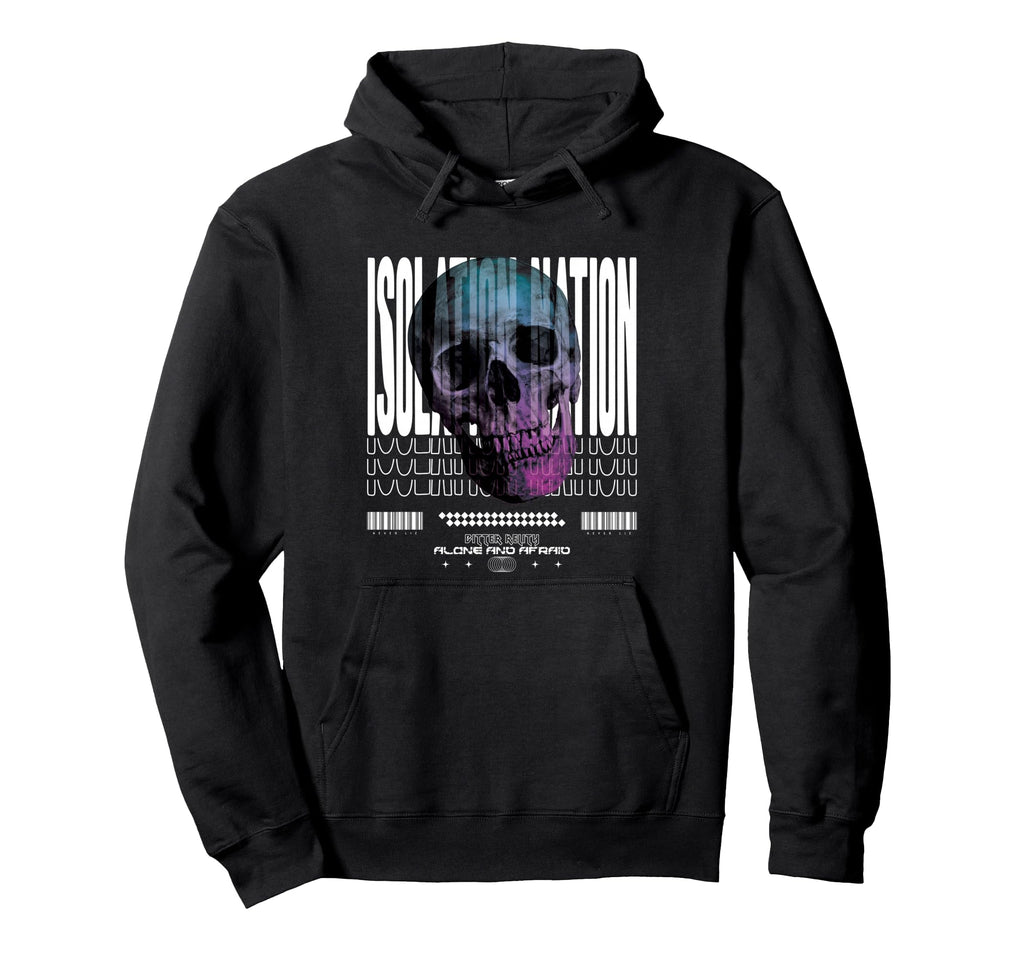 Isolation Skull Aesthetic Edgy Streetwear Hoodie - Unique Graphic Unisex - T-Shirt, Sweatshirt, Hoodie