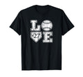 Love Baseball Softball Mom Distressed T-Shirt - Graphic Print for Adults - T-Shirt, Sweatshirt, Hoodie