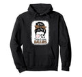 Baseball Soccer Mom Messy Bun Leopard Hoodie - Casual Everyday Wear Unisex - T-Shirt, Sweatshirt, Hoodie