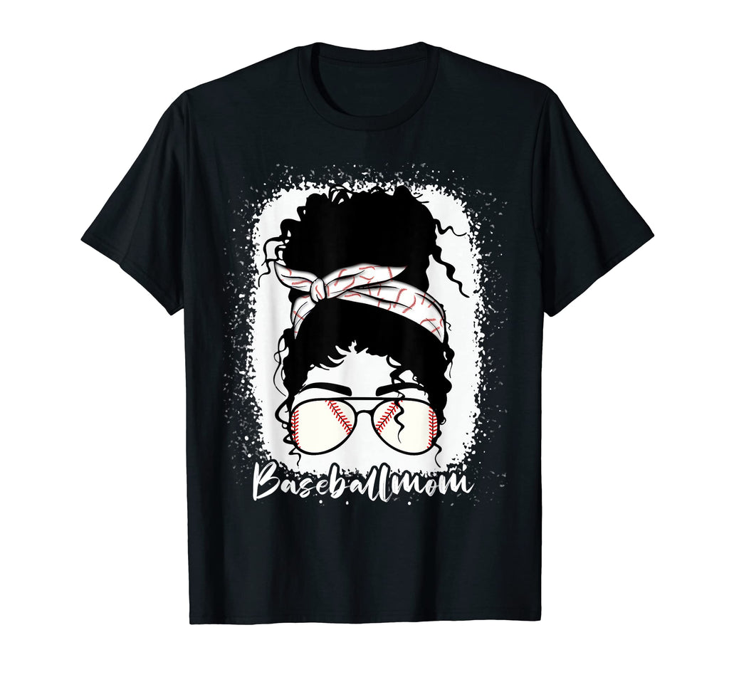 Bleached Baseball Mom Life Leopard T-Shirt - Casual Everyday Wear Unisex - T-Shirt, Sweatshirt, Hoodie