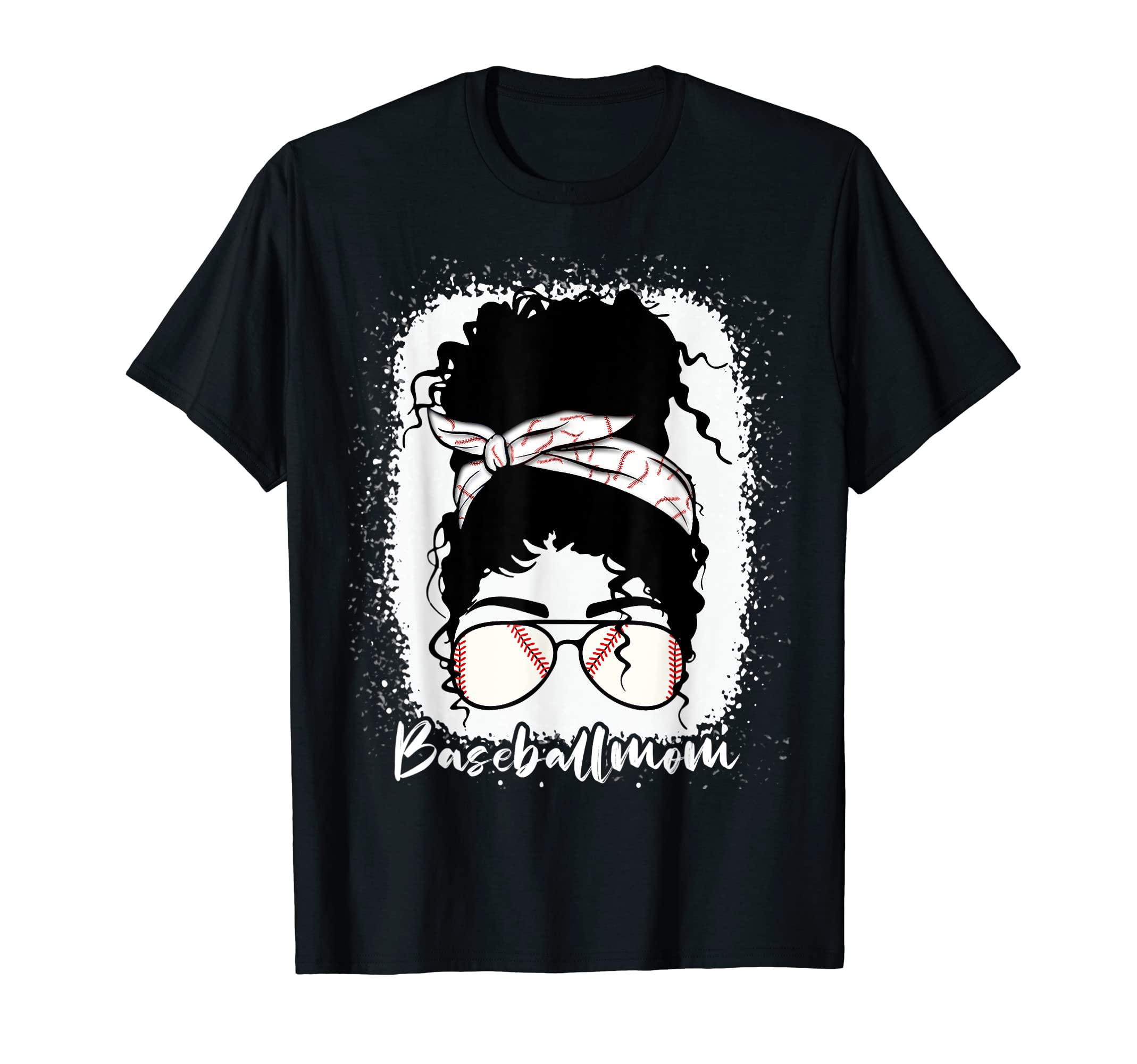Bleached Baseball Mom Life Leopard T-Shirt - Casual Everyday Wear Unisex - T-Shirt, Sweatshirt, Hoodie