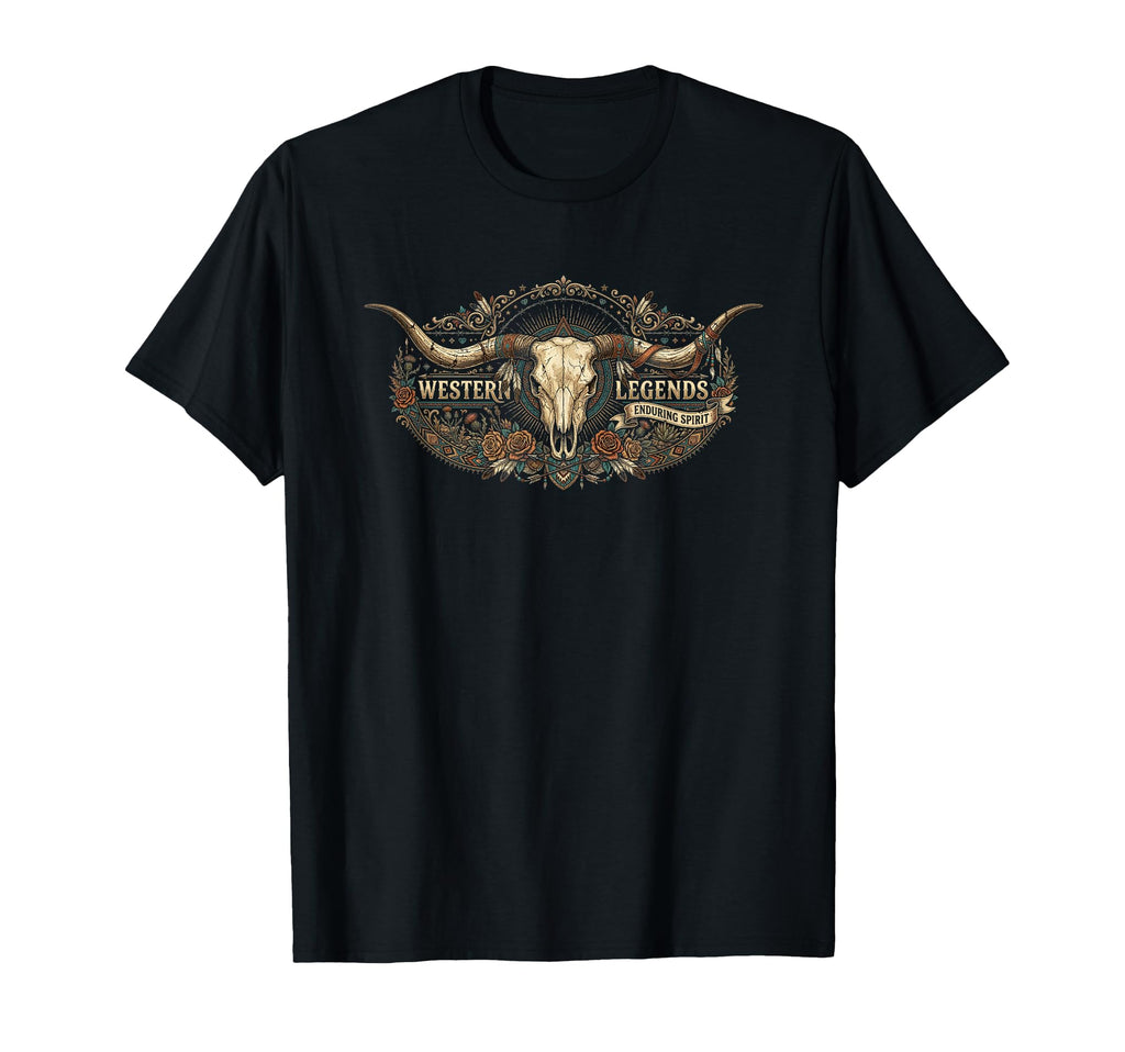 Western Legends Enduring Spirit T-Shirt - Aesthetic Graphic for Adults - T-Shirt, Sweatshirt, Hoodie