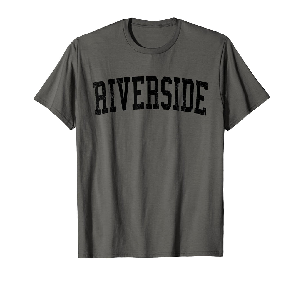 Riverside Il Distressed Black Varsity T-Shirt - Streetwear Style for Adults - T-Shirt, Sweatshirt, Hoodie