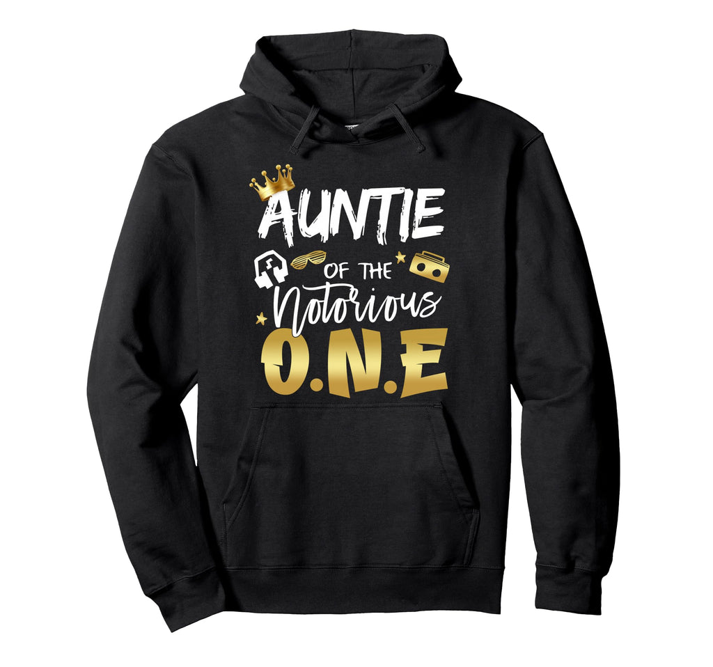Auntie Notorious One Old School Hip Hoodie - Minimalist Print Men Women - T-Shirt, Sweatshirt, Hoodie