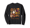 Fall Vibes Autumn Ghost Leaves Sweatshirt - Aesthetic Graphic Unisex - T-Shirt, Sweatshirt, Hoodie