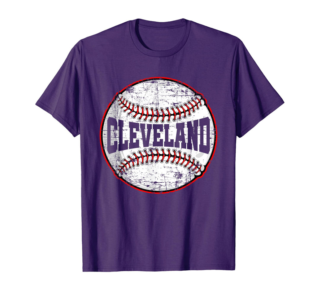 Baseball Lover Cleveland Cityscape T-Shirt - Unique Graphic Men Women - T-Shirt, Sweatshirt, Hoodie