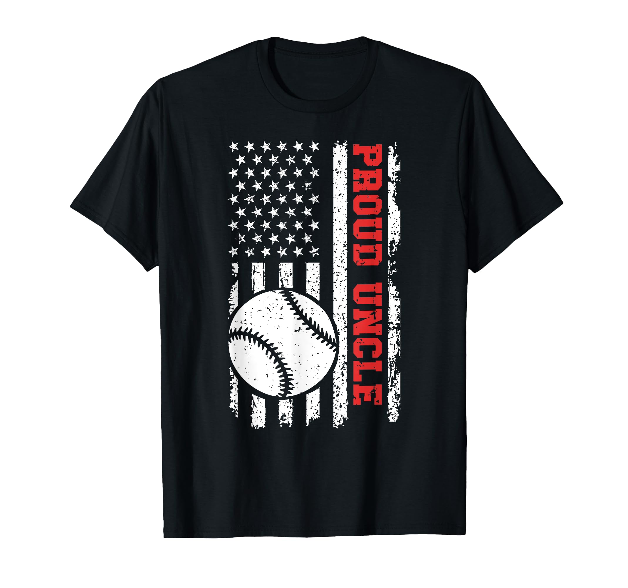 Proud Uncle Baseball Player Us Flag T-Shirt - Custom Art Print for Adults - T-Shirt, Sweatshirt, Hoodie