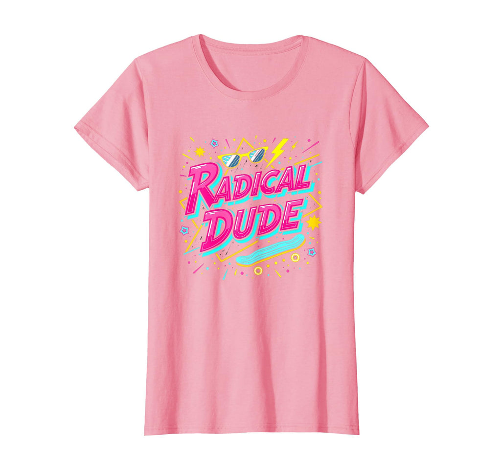 Radical Dude 80S Neon Skateboard Party T-Shirt - Trendy Graphic Unisex - T-Shirt, Sweatshirt, Hoodie