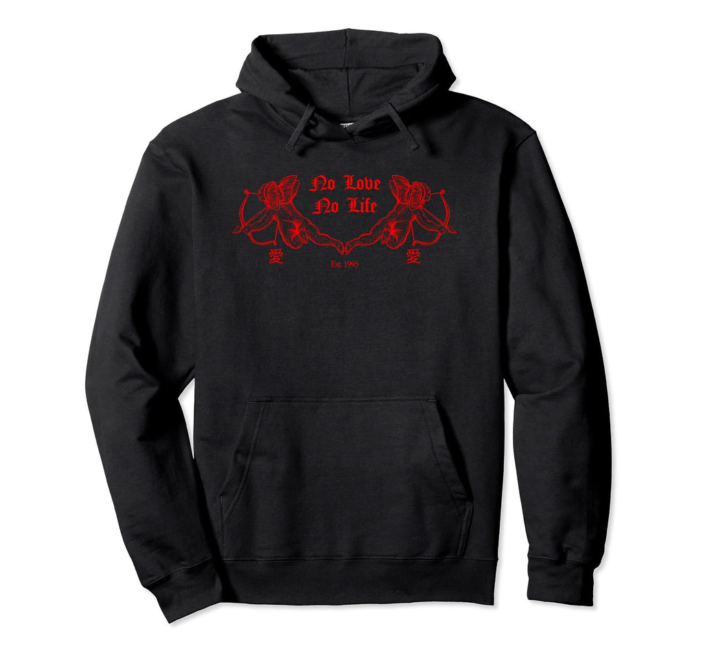 Amor Kanji Aesthetic E Sad Angel Hoodie - Casual Everyday Wear Men Women - T-Shirt, Sweatshirt, Hoodie