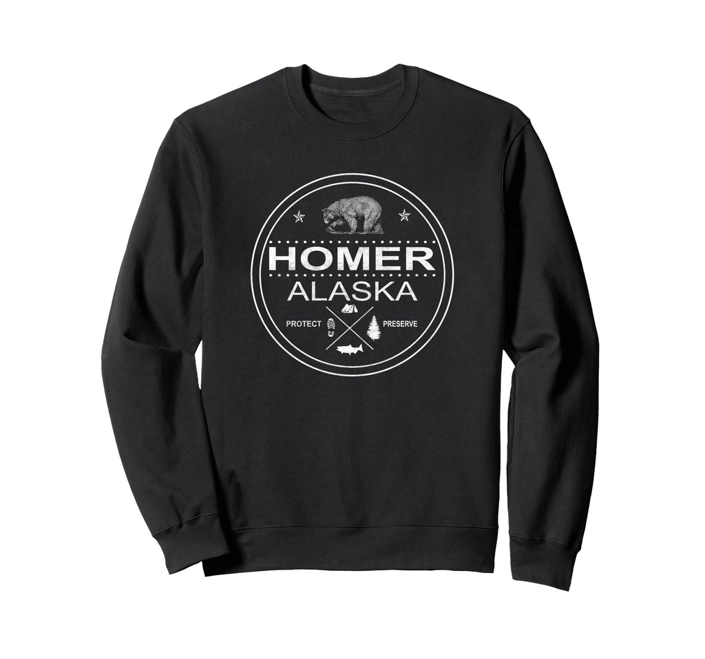 Homer Alaska Distressed Gift Sweatshirt - Minimalist Print Unisex - T-Shirt, Sweatshirt, Hoodie