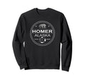 Homer Alaska Distressed Gift Sweatshirt - Minimalist Print Unisex - T-Shirt, Sweatshirt, Hoodie