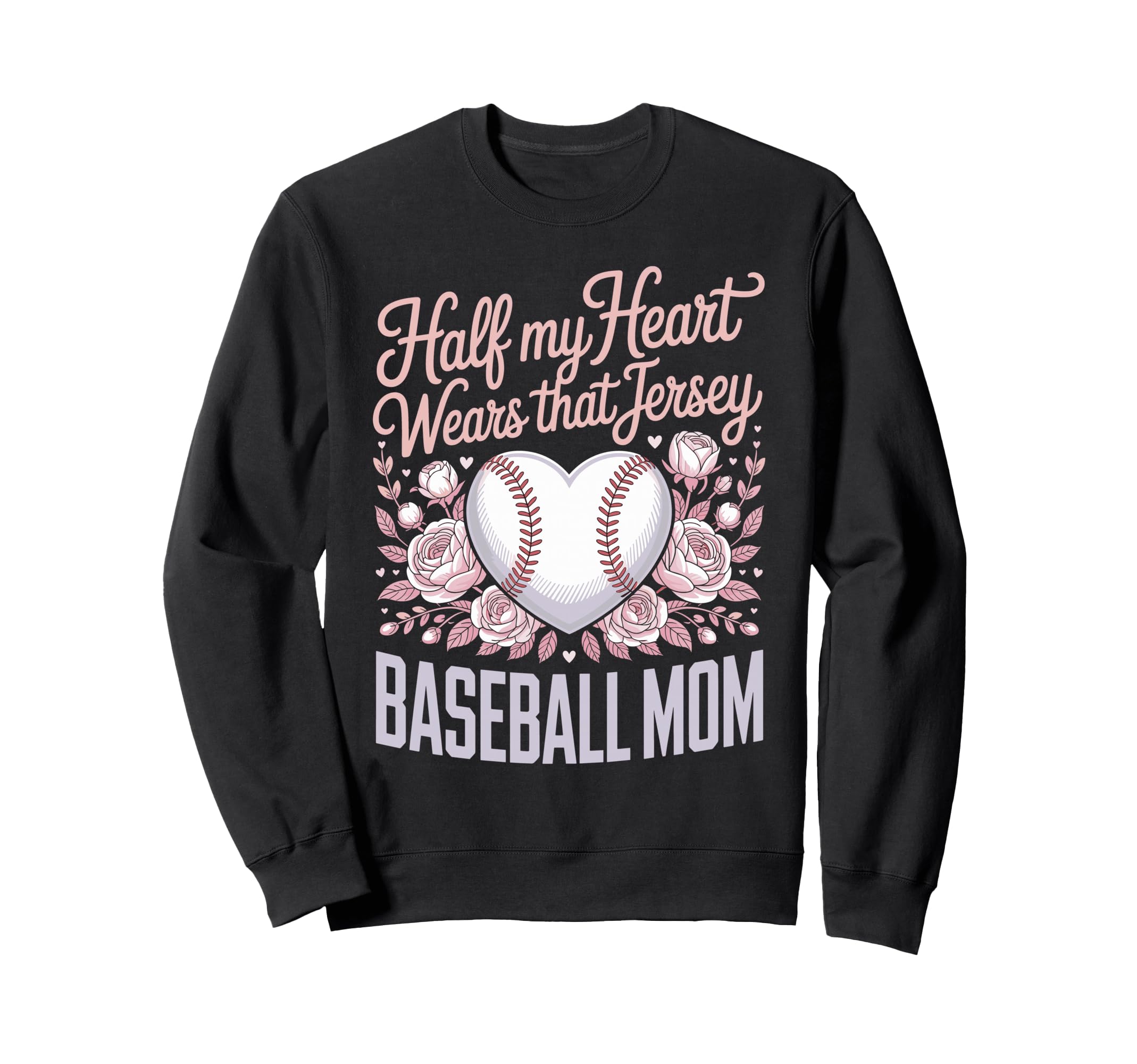 Half My Heart Wears That Jersey Sweatshirt - Fun Novelty Design Men Women - T-Shirt, Sweatshirt, Hoodie